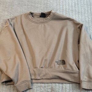 The North Face Beige Crewneck Crop Sweatshirt